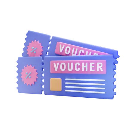 Voucher  3D Illustration