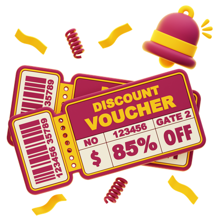 Voucher 85%  3D Icon