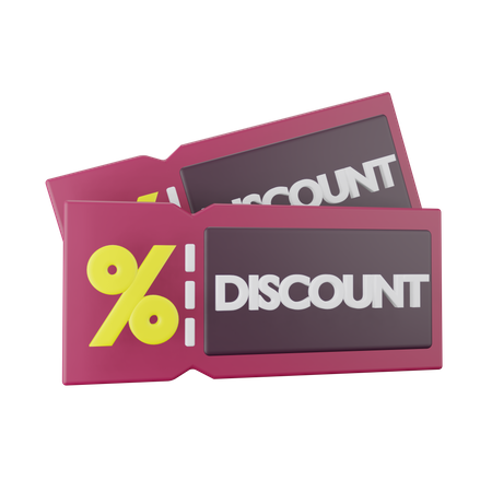 Voucher de compras  3D Illustration