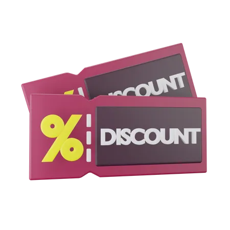 Voucher de compras  3D Illustration