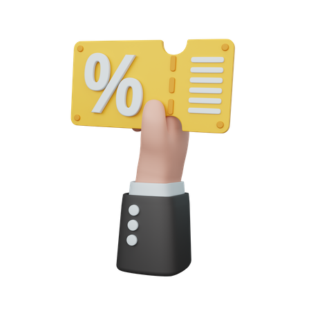 Voucher de desconto  3D Icon