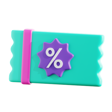 Voucher de desconto  3D Icon