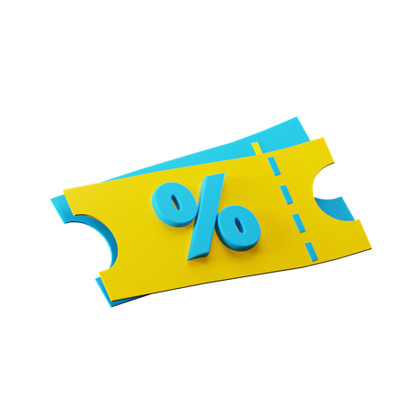 Voucher de desconto  3D Illustration