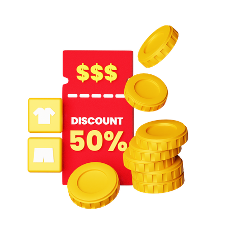 Voucher de desconto  3D Icon