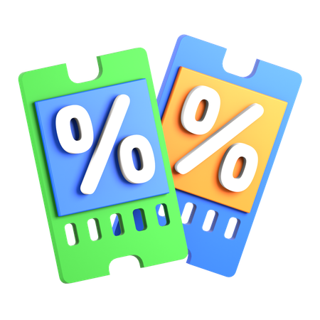 Voucher Ticket  3D Icon