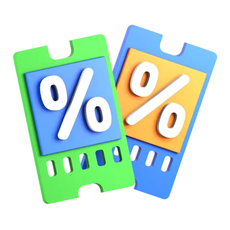 Voucher Ticket  3D Icon