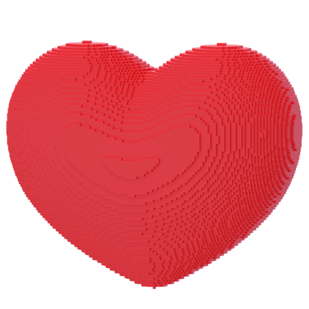 Corazón de vóxel  3D Icon