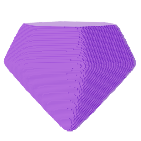 Diamante Voxel  3D Icon
