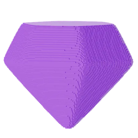 Diamante Voxel  3D Icon