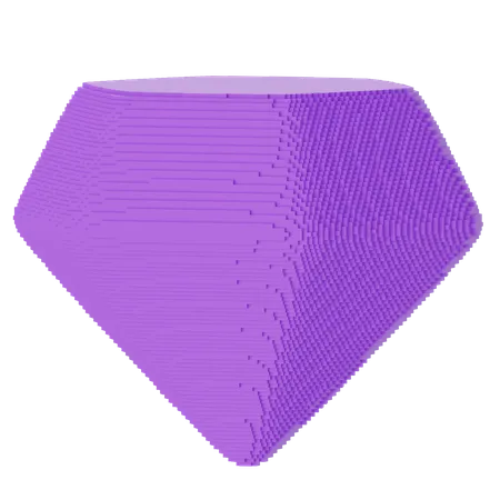 Voxel Diamond  3D Icon