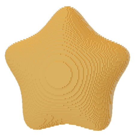 Estrela Voxel  3D Icon