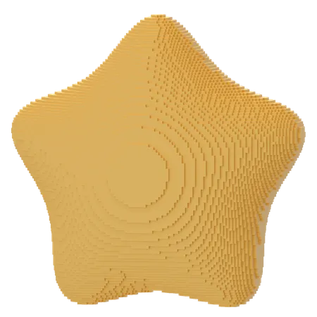 Estrela Voxel  3D Icon