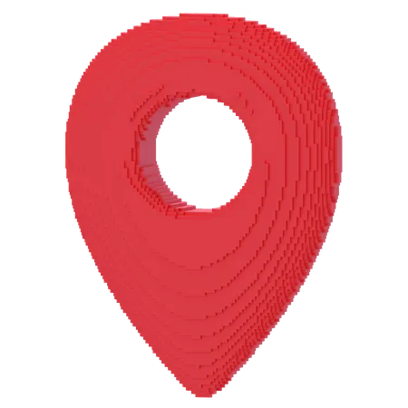 Voxel Location 3D Icon