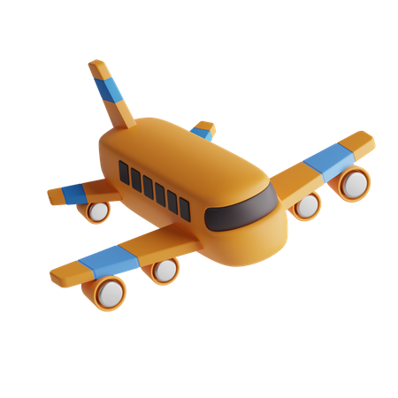 Voyage en avion  3D Icon