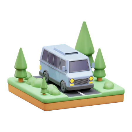 Autobus voyageant  3D Icon