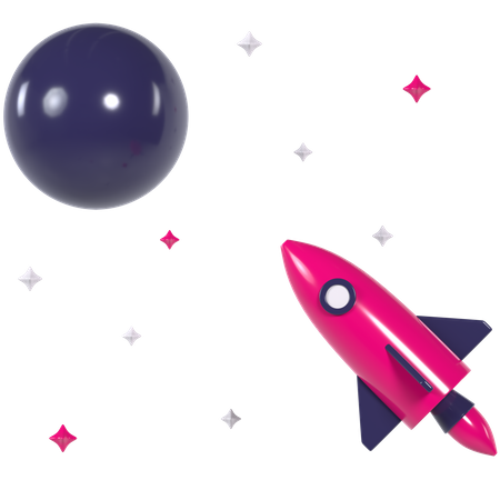 Voyage dans l'espace  3D Icon