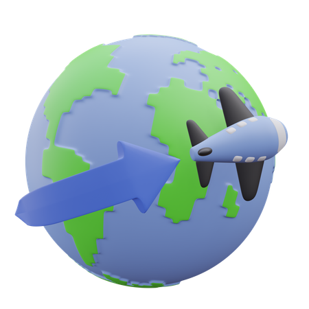 Tour du monde  3D Icon