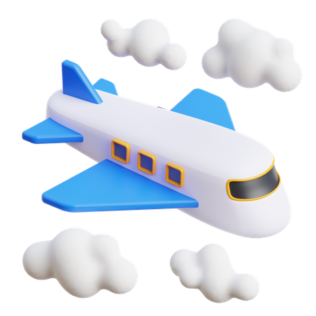 Avion voyageant  3D Icon