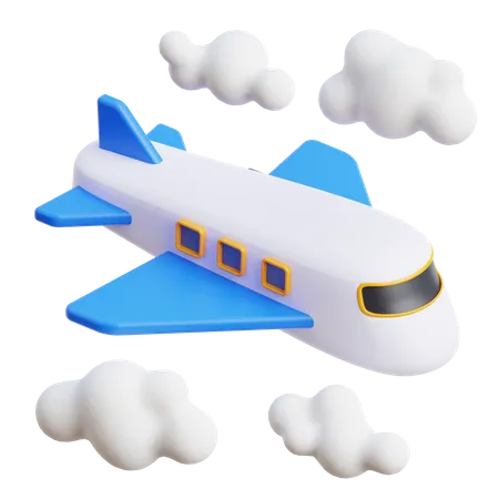 Avion voyageant  3D Icon