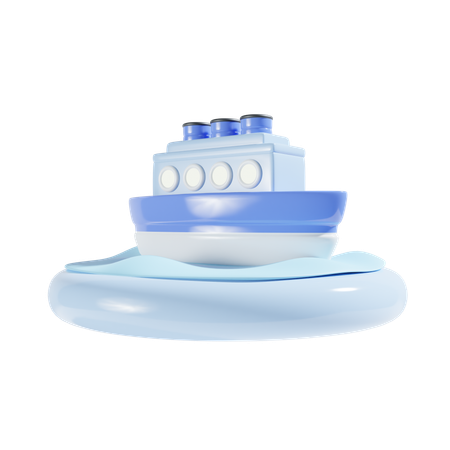 Voyage en bateau  3D Icon