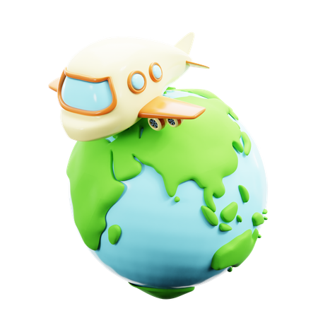 Voyage international  3D Icon