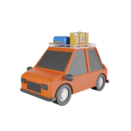 Voiture de voyage  3D Illustration