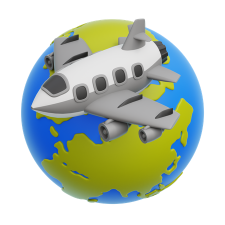 Voyage international  3D Icon