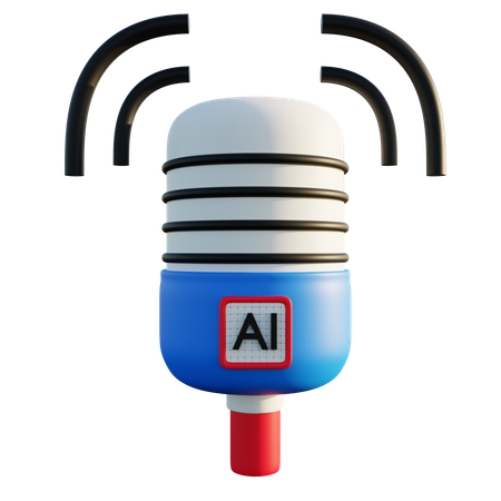 Voz de inteligencia artificial  3D Icon