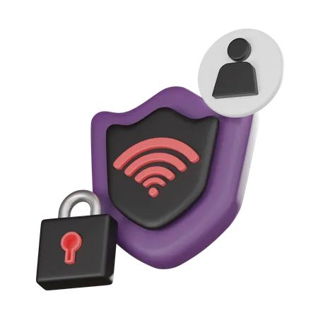 Servicio VPN Que Garantiza La Seguridad En Linea Y La Privacidad De Los Datos Ideal Para Web Tecnologia Y Ciberseguridad Ilustracion De Representacion 3 D 3D Icon