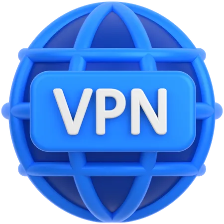 3 D Icon Of VPN Logo 3D Icon
