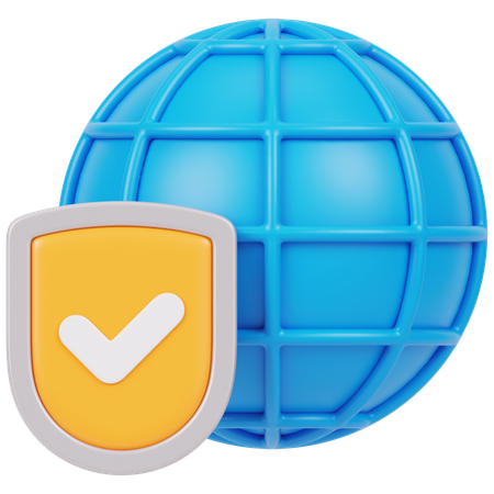글로벌 VPN  3D Icon