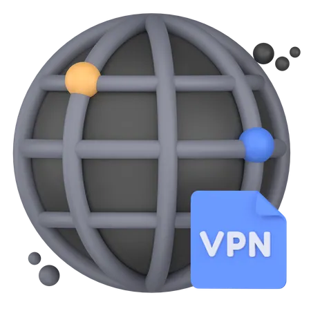 VPN Pour La Localisation De Navigation Anonyme 3D Icon