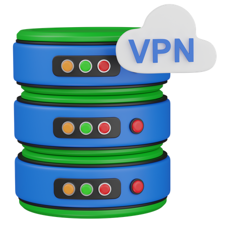 Datos en la nube de vpn  3D Icon