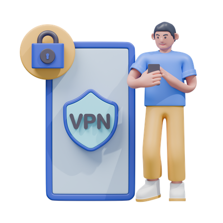 VPN-Nachricht  3D Illustration