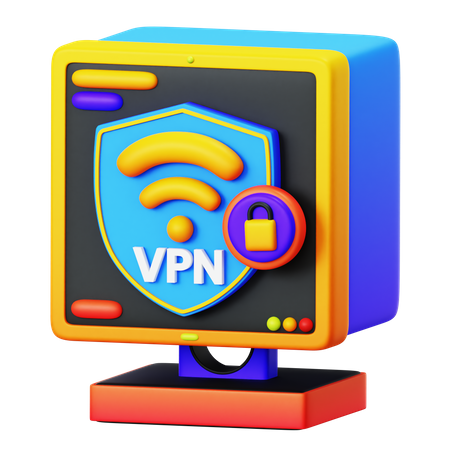 VPN network  3D Illustration