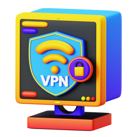 VPN-Netzwerk  3D Illustration