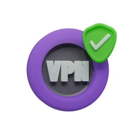 Segurança de rede VPN  3D Icon