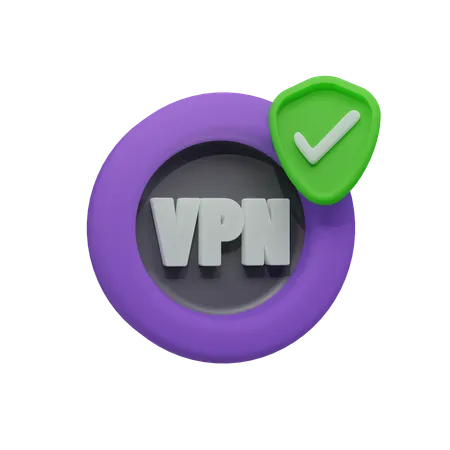 Segurança de rede VPN  3D Icon