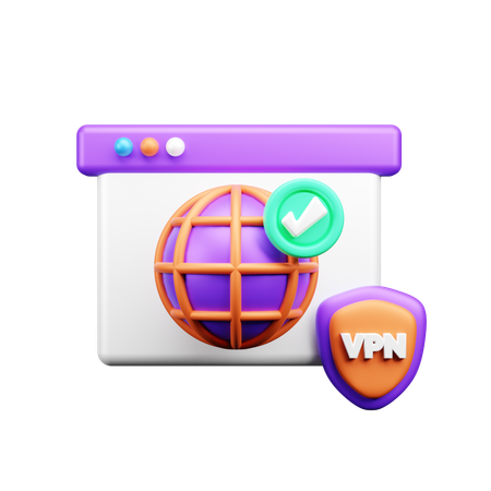 Sécurité VPN  3D Icon