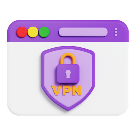 VPN 보안  3D Icon