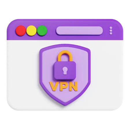 VPN 보안  3D Icon