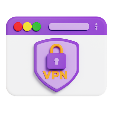 VPN security  3D Icon