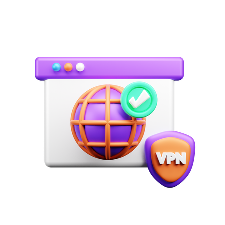 Vpn Security  3D Icon