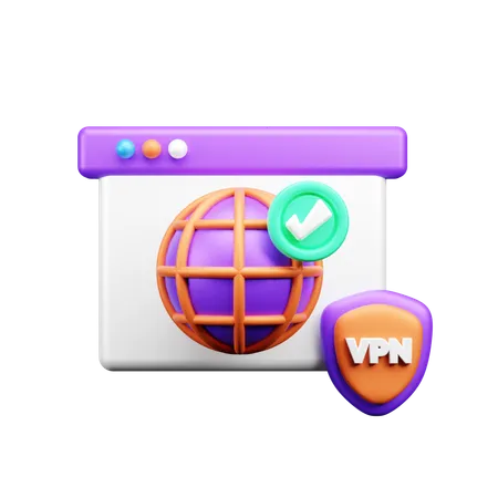 Vpn Security  3D Icon