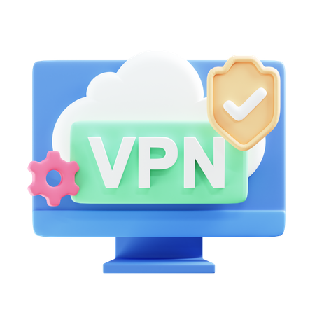 VPN segura  3D Icon