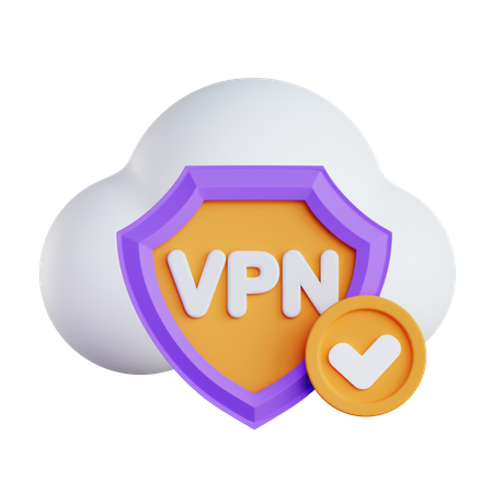 VPN segura  3D Illustration