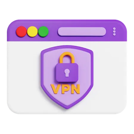 Seguridad VPN  3D Icon