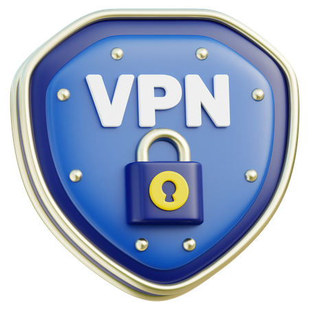 VPN シールド  3D Icon