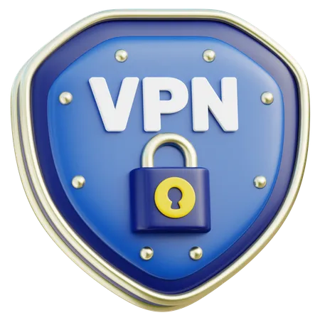 VPN シールド  3D Icon