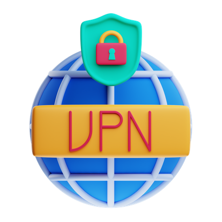 VPN Virtual Private Network  3D Icon